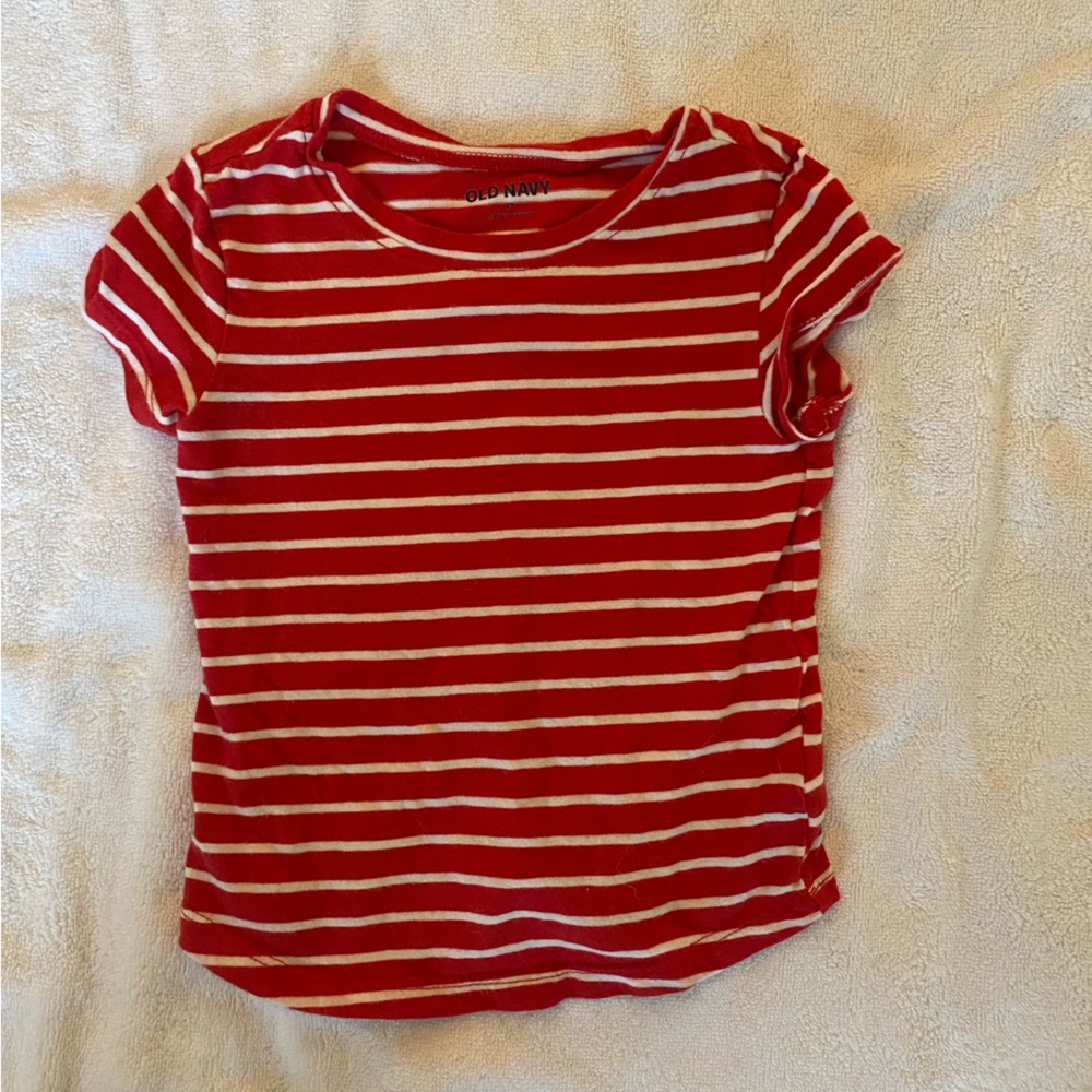 Old Navy 2T red and white striped shirt